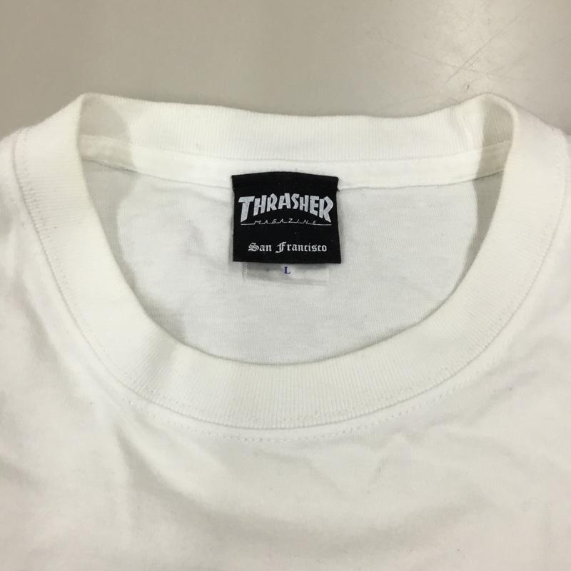 スラッシャー THRASHER Tシャツ 半袖 半袖 L ロゴ、文字 白 / ホワイト /  メンズ USED 古着 中古 10116601