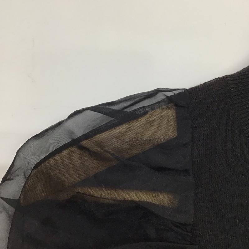 スナイデル SNIDEL ニット、セーター 七分袖 swnt211076 パフスリーブニットプルオーバー ONE SIZE 無地 黒 / ブラック /  レディース USED 古着 中古 10150183