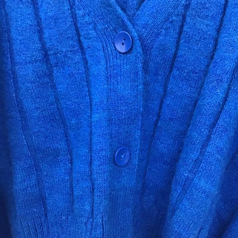 ザラ ZARA カーディガン 長袖 S 無地 青 / ブルー /  レディース USED 古着 中古 10130871