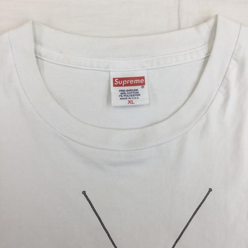 シュプリーム Supreme Tシャツ 半袖 18SS TV Tee XL プリント 白 / ホワイト /  メンズ USED 古着 中古 10145522