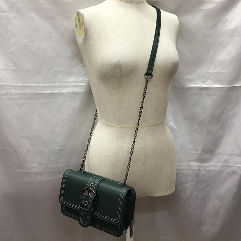 アズールバイマウジー AZUL BY MOUSSY ショルダーバッグ ショルダーバッグ チェーンベルト 財布 ウォレットバッグ 無地 緑 / グリーン /  レディース USED 古着 中古 10115661