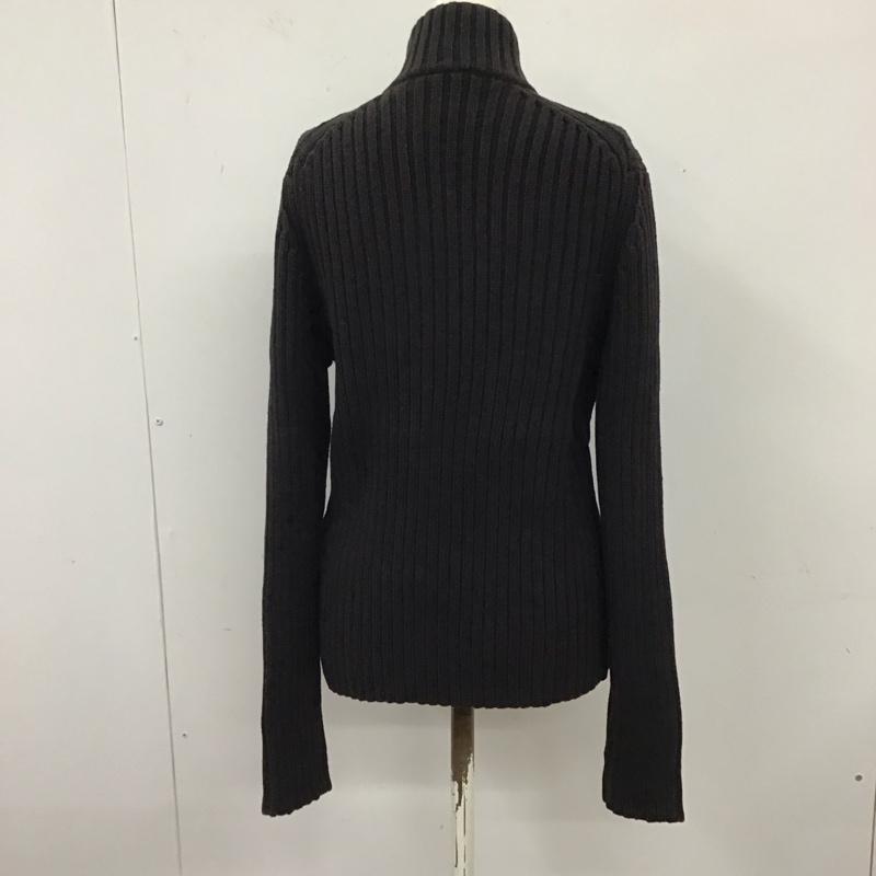 ポロジーンズカンパニー POLOJEANSCO. カーディガン 長袖 ジップアップニットジャケット ノーカラーニットジャケット アウター M 無地 黒 / ブラック /  レディース USED 古着 中古 10117868