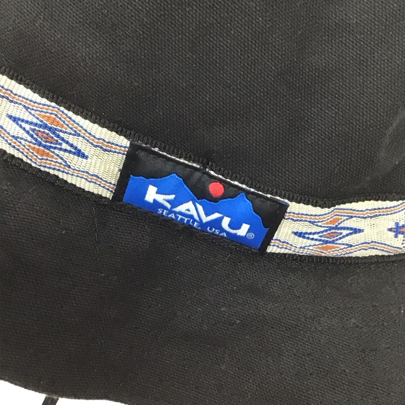 カブー KAVU 帽子 ハット ストラップバケットハット ロゴ、文字 黒 / ブラック /  メンズ USED 古着 中古 10132447