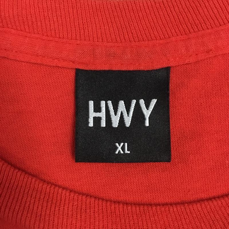 ハイウェイ HWY Tシャツ 長袖 CHROME LS TSHIRT スリーブプリント XL ロゴ、文字 赤 / レッド /  メンズ USED 古着 中古 10118950