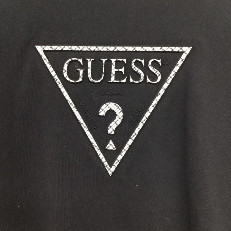ゲス Guess トレーナー 長袖 長袖トレーナー スウェット クルーネック プルオーバー S ロゴ、文字 黒 / ブラック /  メンズ USED 古着 中古 10148592