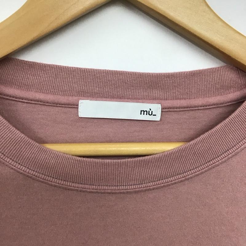 ムー mù_ Tシャツ 半袖 半袖カットソー 無地Tシャツ クルーネックカットソー 無地 桃 / ピンク /  メンズ USED 古着 中古 10150501