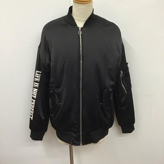 ザラメン ZARA MAN ジャケット、上着 ジャケット、ブレザー ジップアップジャケット ジャンパー ジャケット カジュアルジャケット アウター M 無地 黒 / ブラック /  メンズ USED 古着 中古 10124171