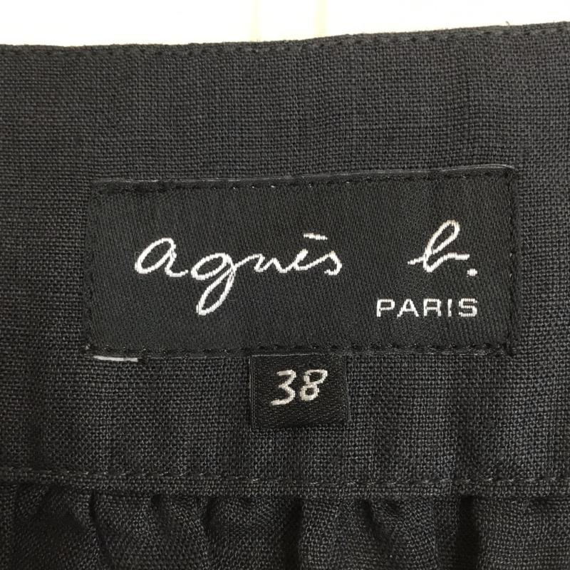 アニエス・ベー agnes b. スカート ひざ丈スカート 38 無地 黒 / ブラック /  レディース USED 古着 中古 10129971