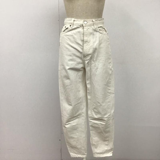 ザラ ZARA パンツ デニム、ジーンズ 9632 057 712 THE PETIT テーパードパンツ 無地 白 / ホワイト /  レディース USED 古着 中古 10112350
