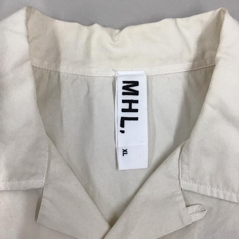 エムエイチエル MHL. シャツ、ブラウス 長袖 596-0150503 XL 無地 ベージュ / ベージュ /  メンズ USED 古着 中古 10123397