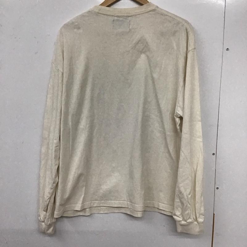 古着 USED カットソー 長袖 長袖カットソー プリントカットソー クルーネック M プリント 白 / ホワイト /  メンズ USED 古着 中古 10129455
