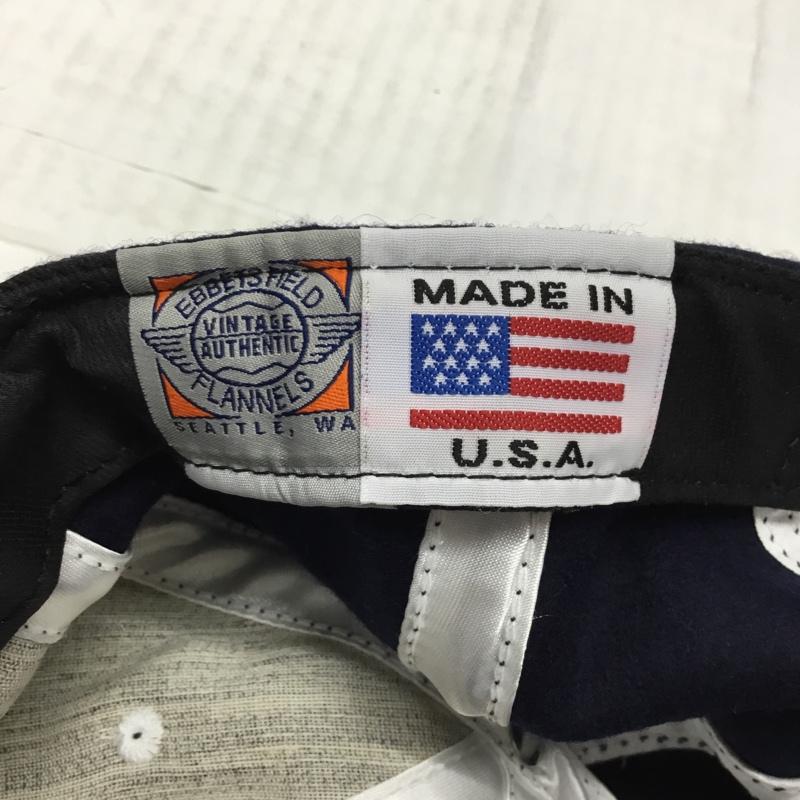 エベッツフィールドフランネルズ EBBETS FIELD FLANNELS 帽子 キャップ FSキャップ ウール ロゴ、文字 紺 / ネイビー /  メンズ USED 古着 中古 10122334