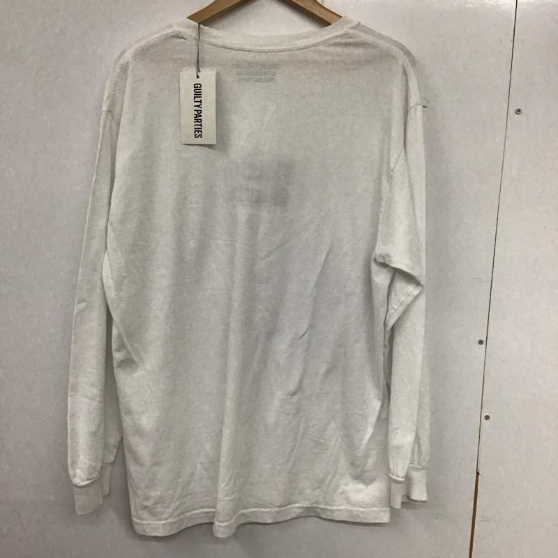 ワコマリア WACKO MARIA Tシャツ 長袖 24SS-WMT-LT01 LONG SLEEVE T-SHIRT L ロゴ、文字 X 刺繍 白 / ホワイト /  メンズ USED 古着 中古 10134811