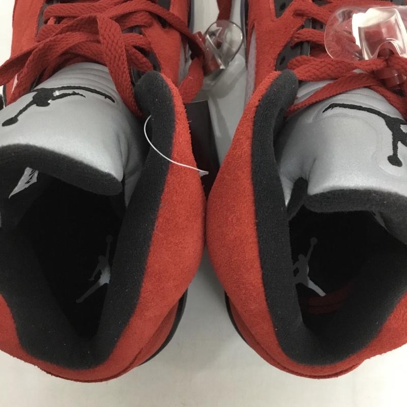 ナイキ NIKE スニーカー スニーカー DD0587 600 AIR JORDAN 5 RETRO 28.5cm 箱有 28.5cm ワンポイント 赤 / レッド / X 黒 / ブラック / X 透明 / クリア /  メンズ USED 古着 中古 10131578