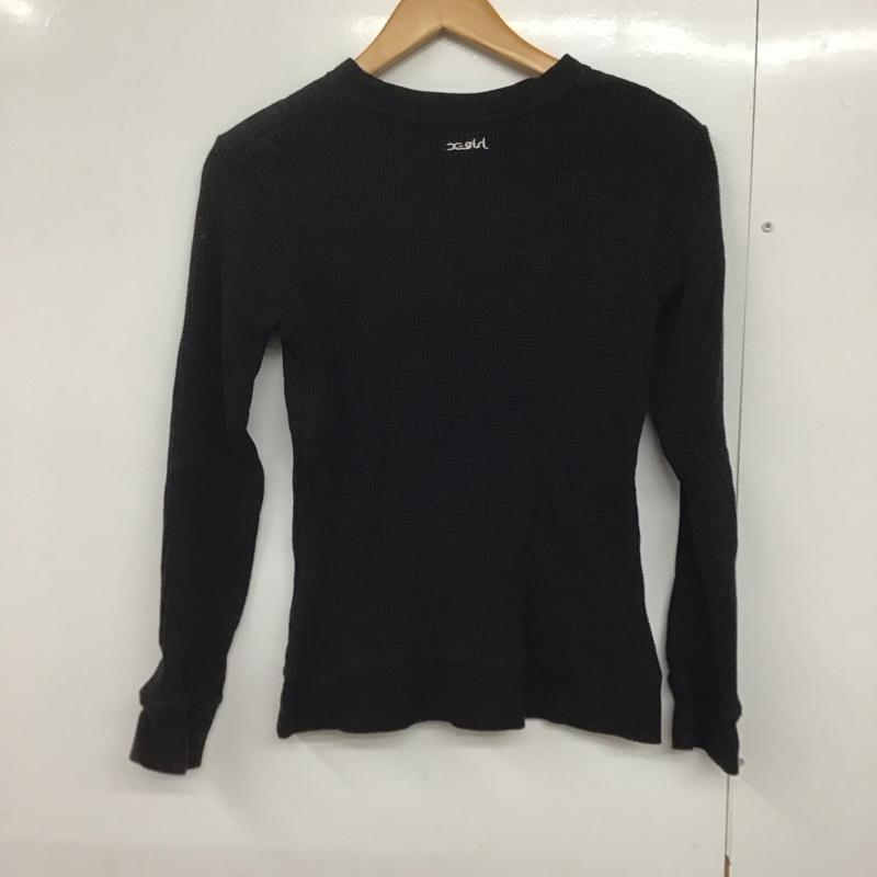 エックスガール X-girl Tシャツ 長袖 1 無地 黒 / ブラック /  レディース USED 古着 中古 10144048