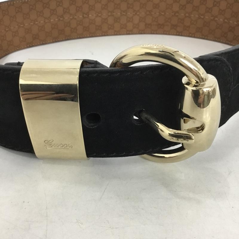 グッチ GUCCI ベルト・バックル ベルト 181465 1766 ロゴ、文字 黒 / ブラック /  レディース USED 古着 中古 10138491