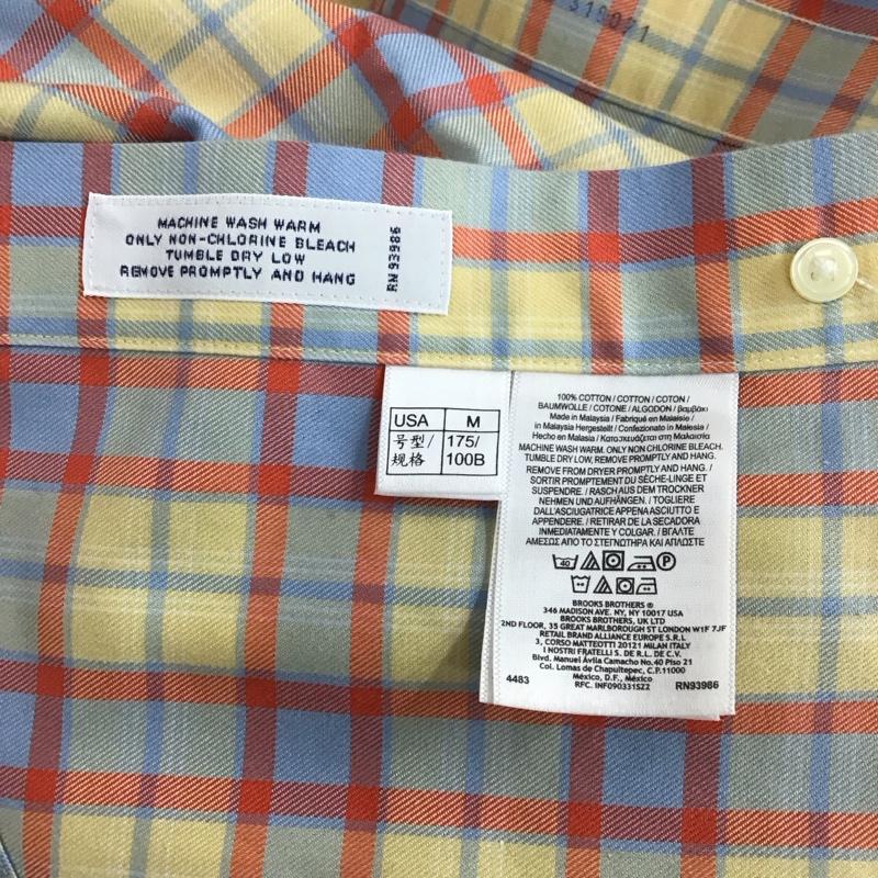 ブルックスブラザーズ BROOKS BROTHERS シャツ、ブラウス 長袖 長袖シャツ カラーシャツ ポケットシャツ 長袖カットソー チェックシャツ M チェック マルチカラー / マルチカラー /  メンズ USED 古着 中古 10112774