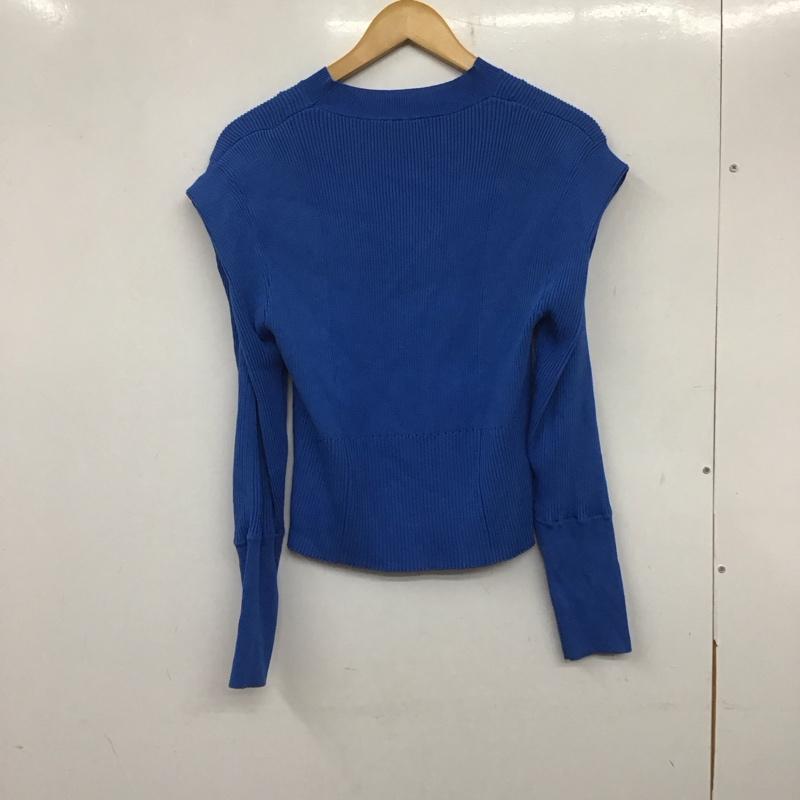 オペークドットクリップ OPAQUE.CLIP ニット、セーター 長袖 M 無地 青 / ブルー /  レディース USED 古着 中古 10140414