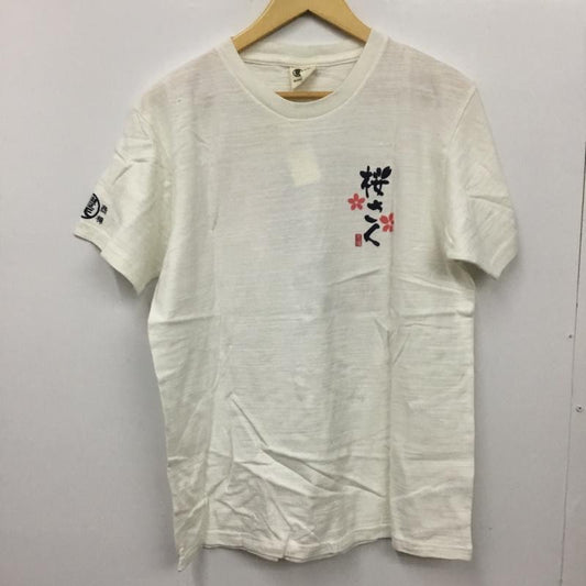 豊天商店 ぶーでんしょうてん Tシャツ 半袖 桜さく L ロゴ、文字 X プリント 白 / ホワイト /  メンズ USED 古着 中古 10146275