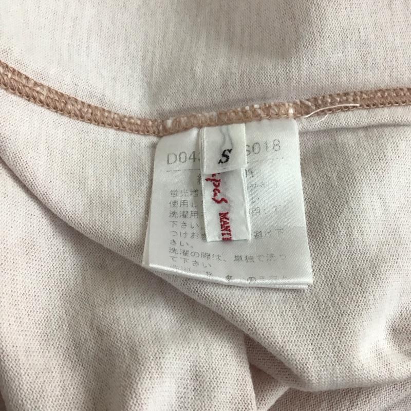 パパス PAPAS Tシャツ 半袖 ヘンリーネック S プリント 桃 / ピンク /  メンズ USED 古着 中古 10109871