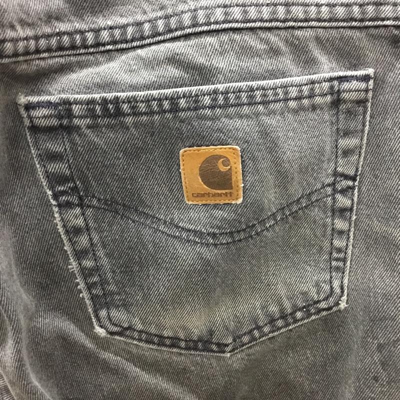 カーハート Carhartt パンツ デニム、ジーンズ デニムパンツ ストレートパンツ ワイドパンツ カジュアルパンツ 無地 黒 / ブラック /  メンズ USED 古着 中古 10122286