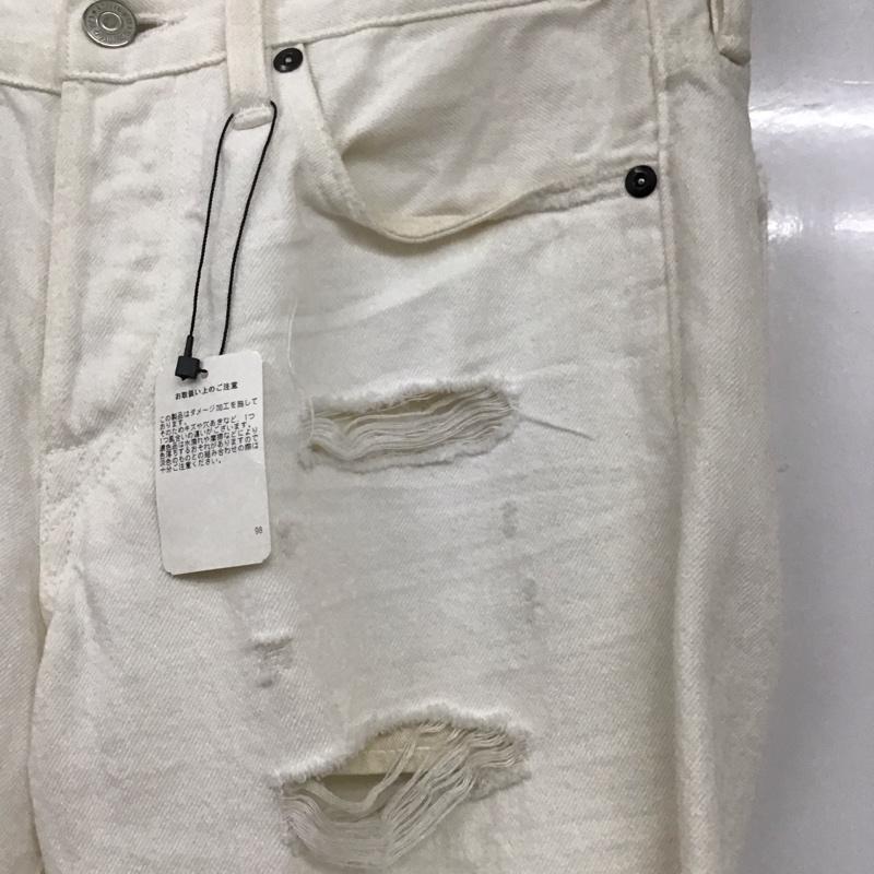 ロンハーマン Ron Herman パンツ デニム、ジーンズ デニムパンツ スリムパンツ ダメージジーンズ 28インチ ダメージ加工 白 / ホワイト /  メンズ USED 古着 中古 10117848