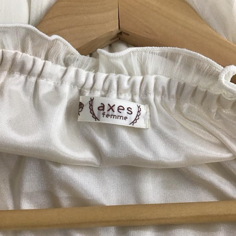 アクシーズファム axes femme ワンピース ひざ丈スカート CI351x54 ２ｗａｙドッキングワンピース FREE 無地 X チェック 白 / ホワイト / X 緑 / グリーン /  レディース USED 古着 中古 10147851