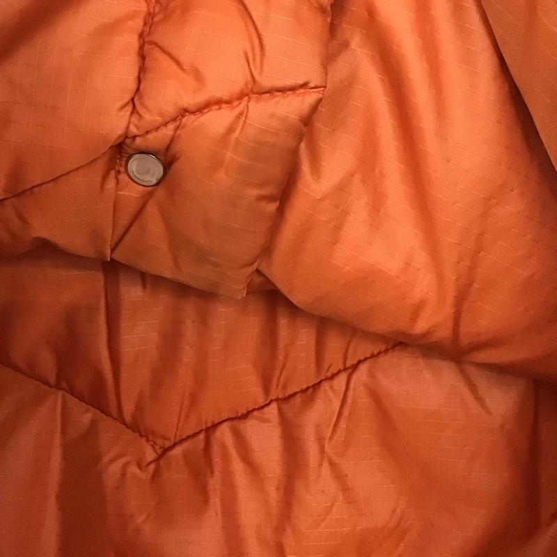 ザノースフェイス THE NORTH FACE ベスト ベスト ダウンベスト ノースリーブ 前ボタン 70s 80s L 無地 橙 / オレンジ /  メンズ USED 古着 中古 10129873