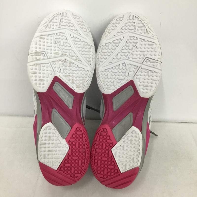 ヨネックス YONEX スニーカー スニーカー SHT103 テニスシューズ パワークッション103 箱有 23.5cm 23.5cm ロゴ、文字 白 / ホワイト / X 灰 / グレー / X 桃 / ピンク /  レディース USED 古着 中古 10147965
