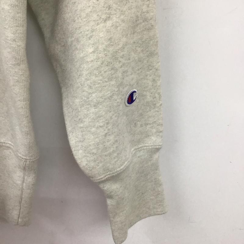 チャンピオン Champion パーカー 長袖 C3-L107 REVERSE WEAVE プルオーバー 裏起毛 M ロゴ、文字 アイボリー / アイボリー /  メンズ USED 古着 中古 10108577