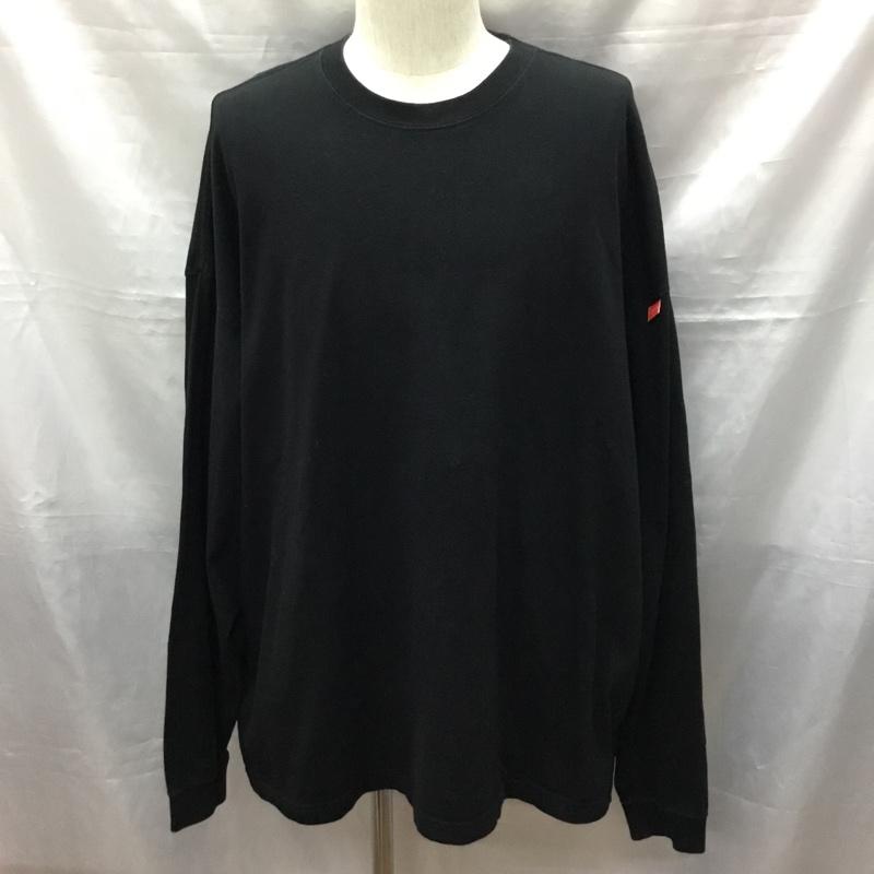 ヘッドグーニー HEADGOONIE カットソー 長袖 長袖カットソー クルーネックカットソー ロングスリーブカットソー プリントTシャツ XL 無地 黒 / ブラック /  メンズ USED 古着 中古 10117536