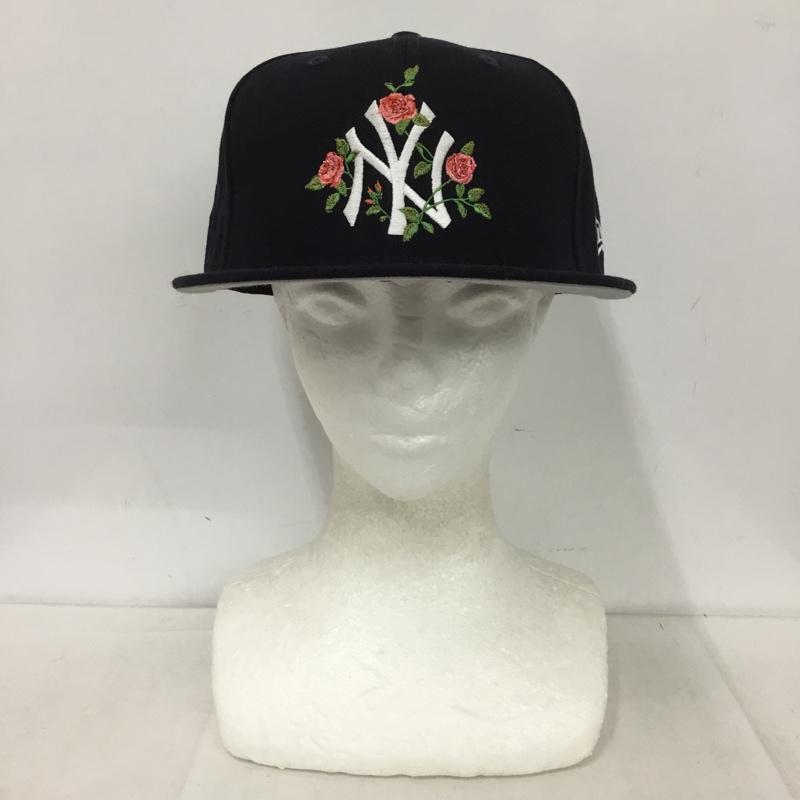 ニューエラ NEW ERA 帽子 キャップ NY ニューヨークヤンキース 9FIFTY ロゴ、文字 紺 / ネイビー /  メンズ USED 古着 中古 10150602