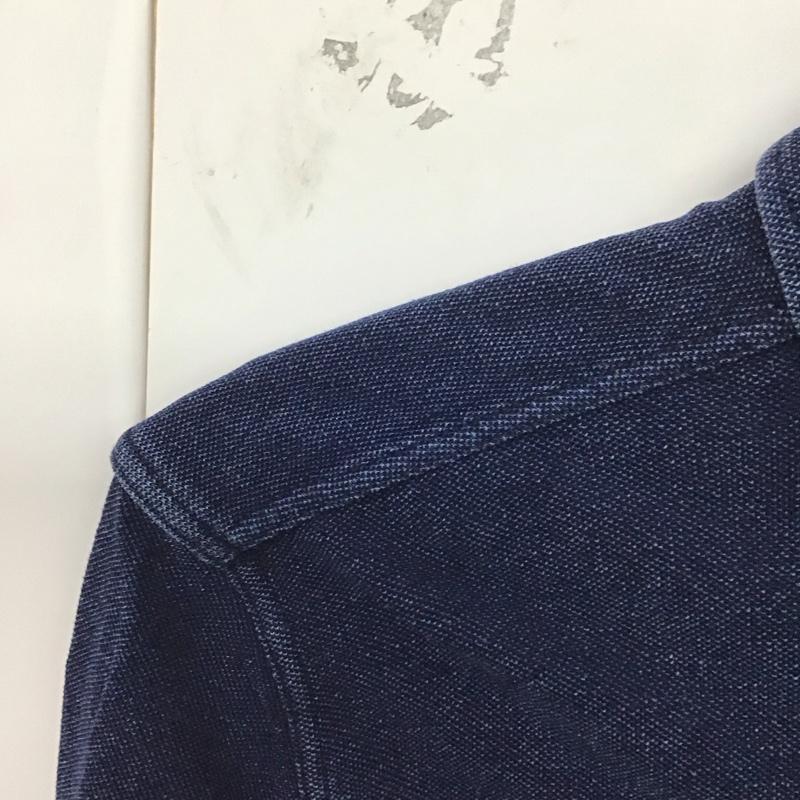 ラコステ LACOSTE シャツ、ブラウス 長袖 長袖シャツ 無地シャツ カラーシャツ ボタンダウンシャツ 3 ロゴ、文字 インディゴ / インディゴ /  メンズ USED 古着 中古 10129082