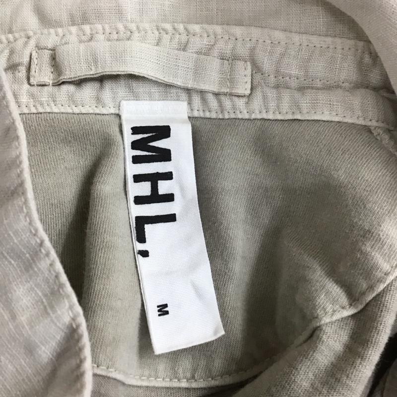 エムエイチエル MHL. ポロシャツ 半袖 半袖ポロシャツ カラーシャツ 半袖カットソー M 無地 ベージュ / ベージュ /  メンズ USED 古着 中古 10114697