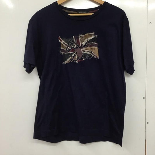 ブラックレーベルクレストブリッジ BLACK LABEL CRESTBRIDGE Tシャツ 半袖 半袖カットソー プリントTシャツ クルーネックカットソー L ロゴ、文字 紺 / ネイビー /  メンズ USED 古着 中古 10145342