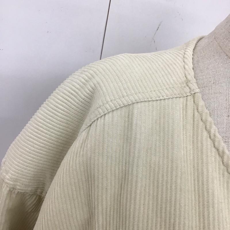 スタディオクリップ studio CLIP ジャケット、上着 ジャケット、ブレザー FL181001-1 コーデュロイ 裏ボア ノーカラー M 無地 アイボリー / アイボリー /  レディース USED 古着 中古 10120849