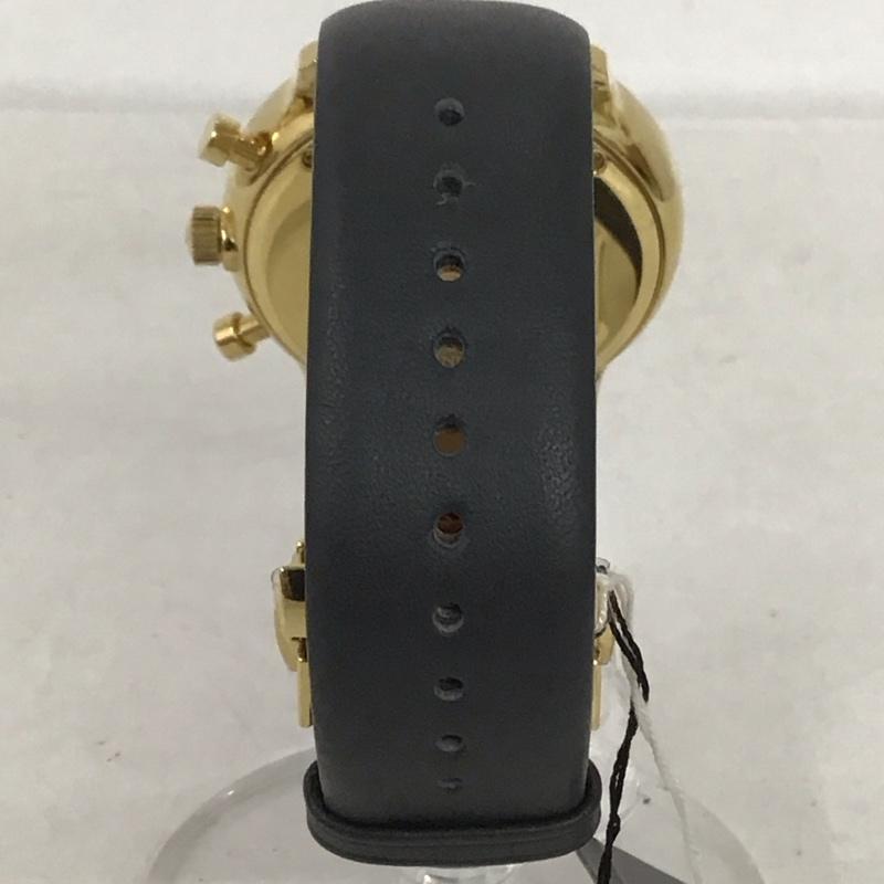 エンポリオアルマーニ EMPORIO ARMANI 腕時計 アナログ（クォーツ式） AR-0386 レザーベルト ロゴ、文字 灰 / グレー / X 金 / ゴールド /  メンズ USED 古着 中古 10134052