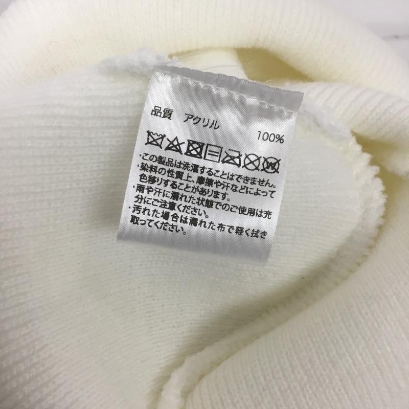 エム M 帽子 ニット帽 ロゴ、文字 白 / ホワイト /  メンズ USED 古着 中古 10138028