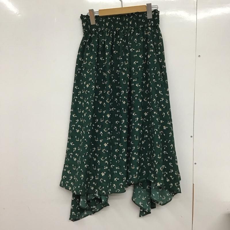ローリーズファーム LOWRYS FARM スカート ロングスカート FREE 総柄 緑 / グリーン /  レディース USED 古着 中古 10130210