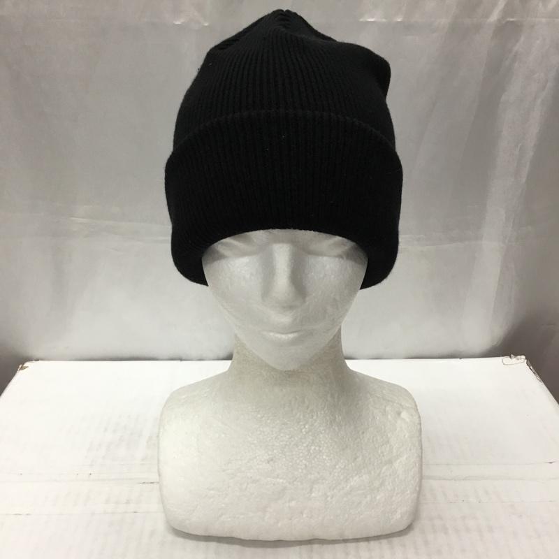 ポーラー POLeR 帽子 ニット帽 ビーニー ワンポイント 黒 / ブラック /  メンズ USED 古着 中古 10112856