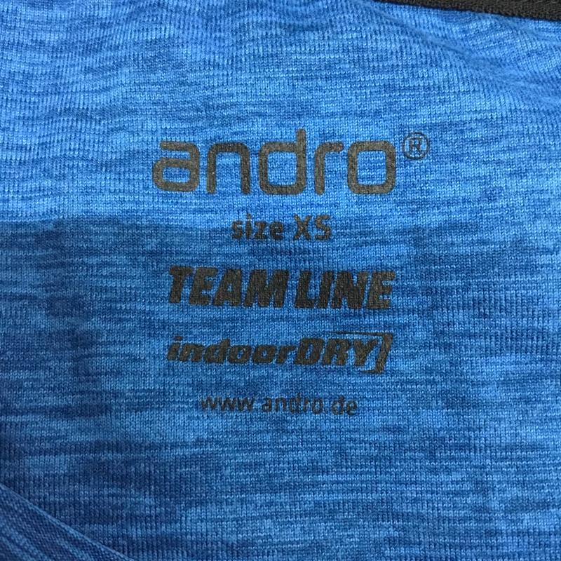 アンドロ andro Tシャツ 半袖 Melage T-shiet Alpha 卓球ウェア スポーツウェア タグ付き XS ロゴ、文字 青 / ブルー /  メンズ USED 古着 中古 10135656