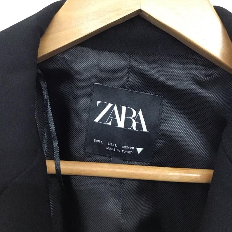 ザラ ZARA ジャケット、上着 ジャケット、ブレザー L 無地 黒 / ブラック /  レディース USED 古着 中古 10141709