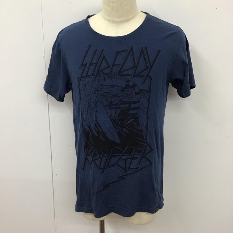 ティーシーエスエス TCSS Tシャツ 半袖 半袖カットソー プリントTシャツ クルーネックカットソー L プリント 青 / ブルー /  メンズ USED 古着 中古 10114696