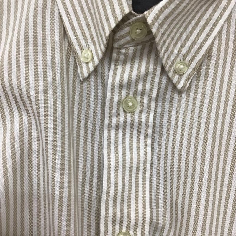 ダイワ ピアサーティナイン DAIWA PIER39 シャツ、ブラウス 長袖 長袖シャツ ストライプシャツ カラーシャツ ボタンダウンシャツ M ストライプ 白 / ホワイト / X ベージュ / ベージュ /  メンズ USED 古着 中古 10142975