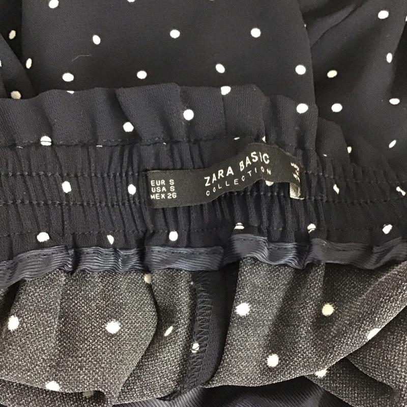ザラベーシック ZARA BASIC パンツ ワークパンツ、ペインターパンツ ワークパンツ ワイドパンツ カジュアルパンツ フレアパンツ S ドット 黒 / ブラック /  レディース USED 古着 中古 10129753
