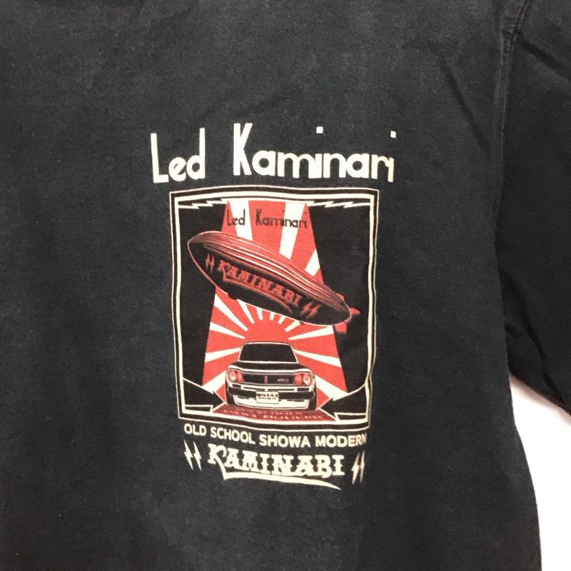 カミナリ KAMINARI Tシャツ 半袖 半袖カットソー プリントTシャツ クルーネックカットソー ted company ロゴ、文字 ダークグレー / ダークグレー /  メンズ USED 古着 中古 10150287