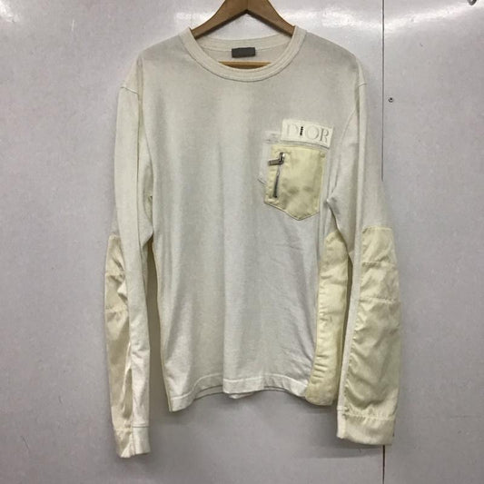 ディオール DIOR トレーナー 長袖 長袖スウェット トレーナー sacai コラボ L ロゴ、文字 白 / ホワイト /  メンズ USED 古着 中古 10142114