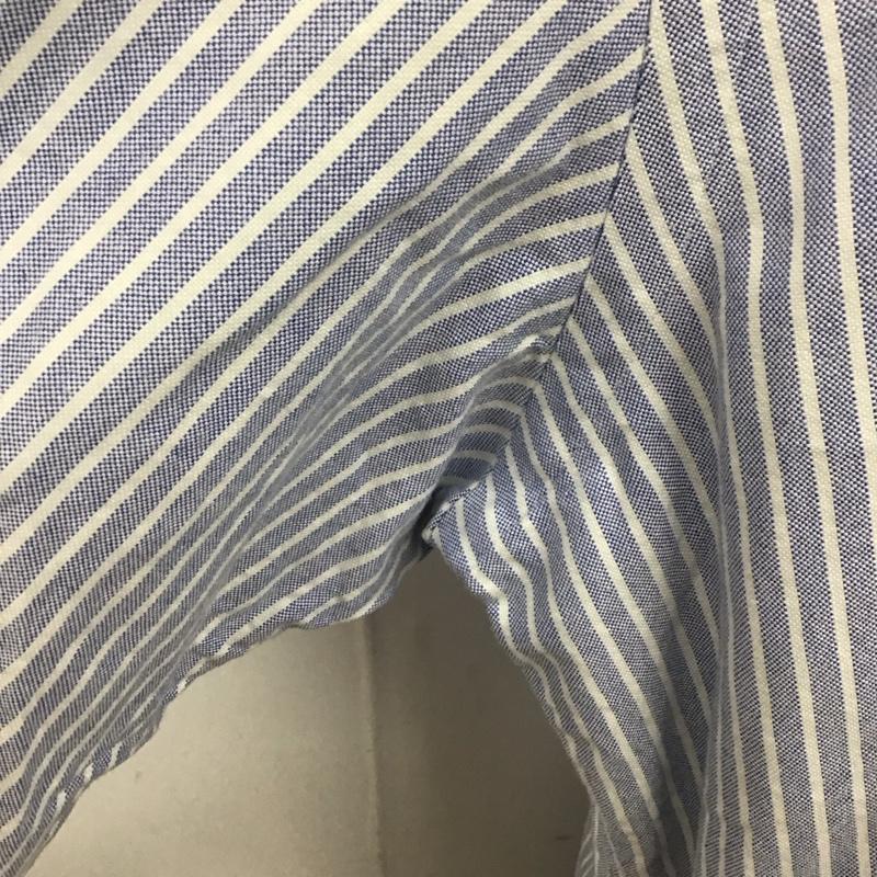 ラルフローレン RALPHLAUREN シャツ、ブラウス 長袖 長袖シャツ カラーシャツ 長袖カットソー ストライプシャツ L ストライプ 白 / ホワイト / X 水色 / ライトブルー /  メンズ USED 古着 中古 10114647