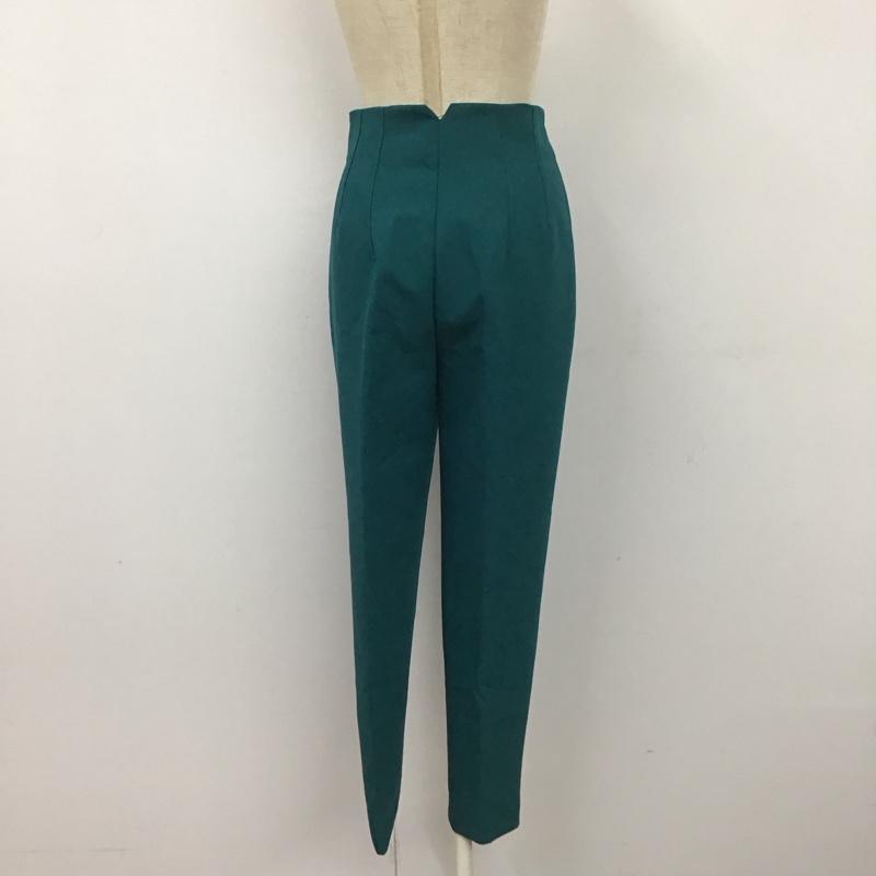 ザラ ZARA パンツ スラックス ハイウエスト カラーパンツ XS 無地 緑 / グリーン /  レディース USED 古着 中古 10112592
