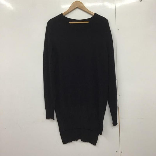 ノーアイディ NO ID. ニット、セーター 長袖 長袖ニットカットソー クルーネック セーター 1 無地 黒 / ブラック /  メンズ USED 古着 中古 10142947